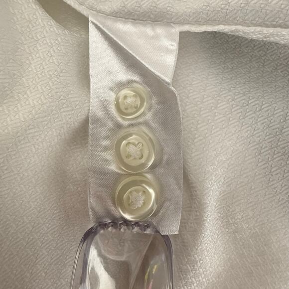 Neiman Marcus Men's Dress Shirt Button Up White Split Collar - Picture 6 of 7